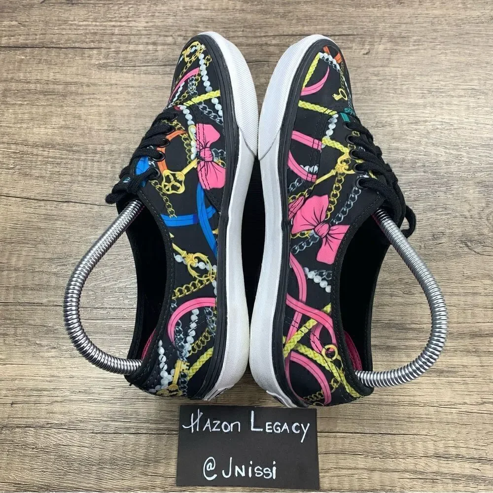 Vans~Women's~Authentic Slim‎ Classic Jewels~Black/Multicolor~Sneakers~Size 7.5